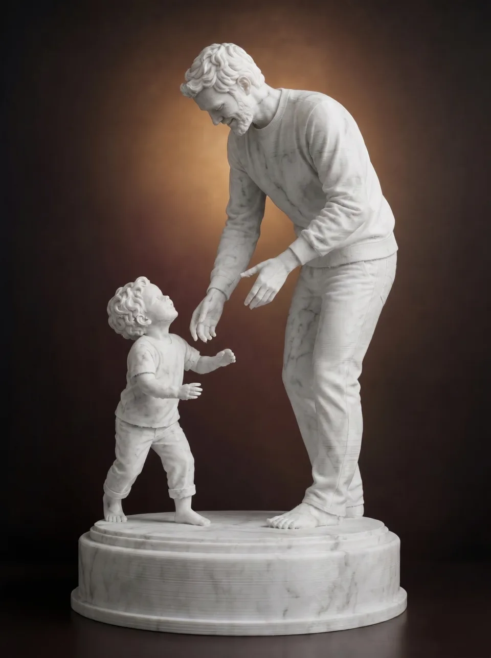 Une figurine de toute la famille à partir d'une photo
